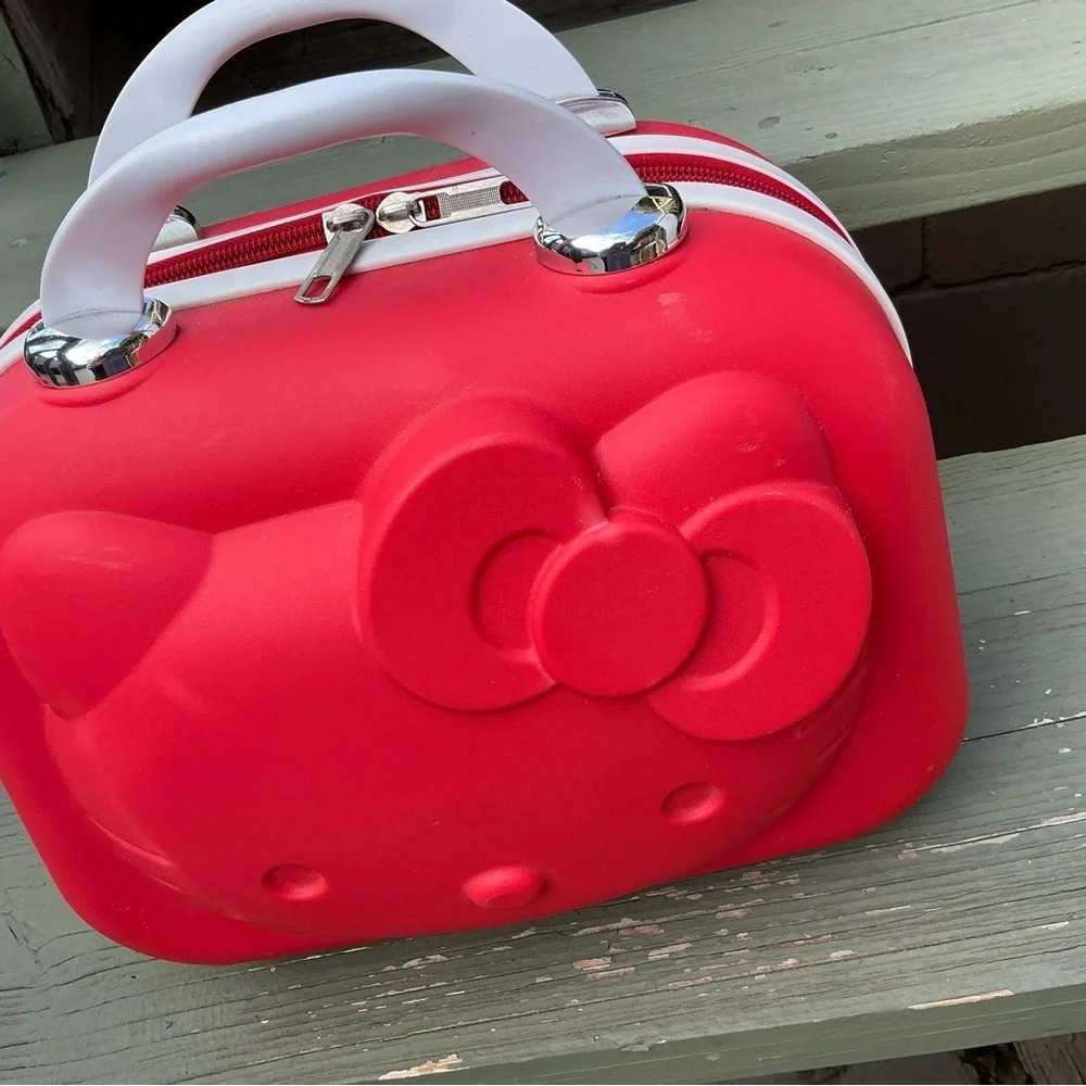 PINK Hello Kitty Travel Cosmetic Case Box Beauty Makeup Case Bag Organizer - Picture 2 of 11